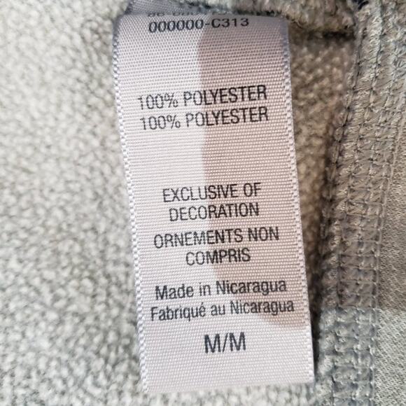 Champion Hoodie Men M Grey & Navy Blue Full Zip Soft Fleece Sweatshirt w Pockets - Picture 6 of 7